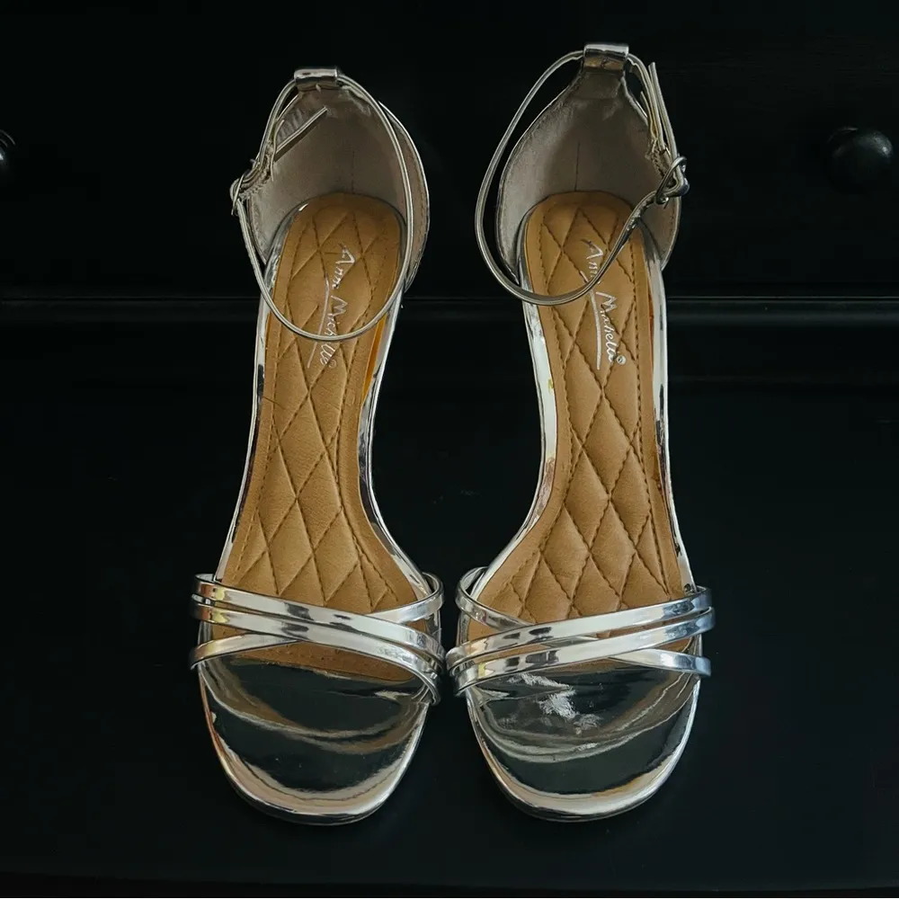 Chrome Strappy Heels - Image 3