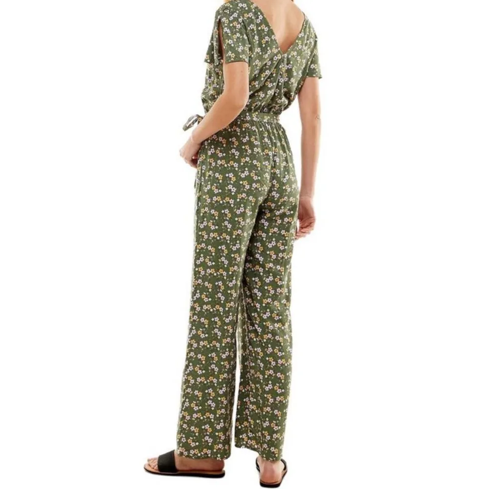 Kingston Grey Floral Green Tie - Image 2