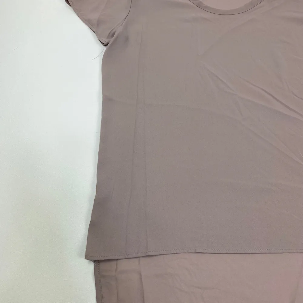 Soprano Beige Top NWOT Size M Short Sleeve Blouse - Image 4