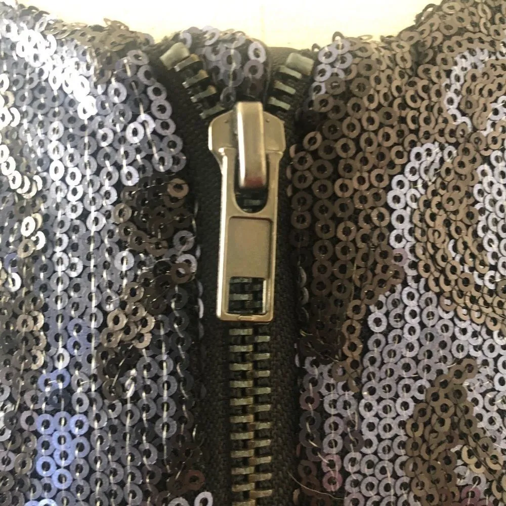 Joe’s Jeans sequin opale jacket w/ faux leather S - Image 16