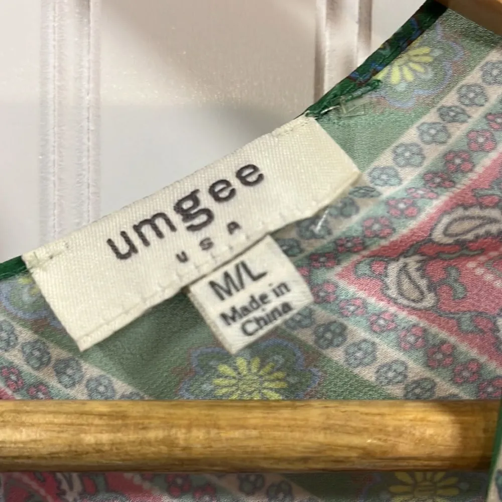 Umgee paisley print boho open front cardigan - Image 2