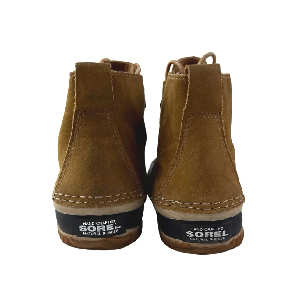 Sorel Out N About Women's Brown Suede Leather Lace Up Ankle Duck Boots Size 7 - Image 3