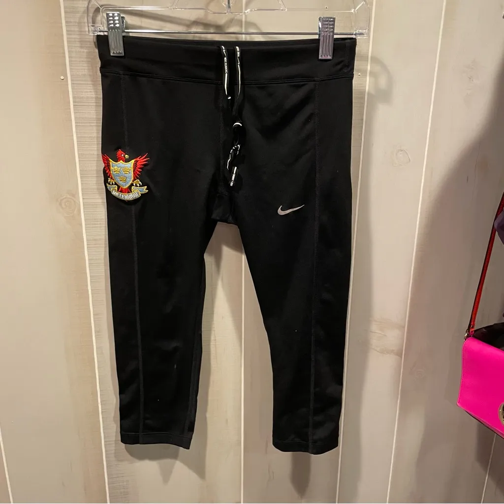 Cute Nike running dri fit capri pants yoga workout sports millennium patch - Image 10