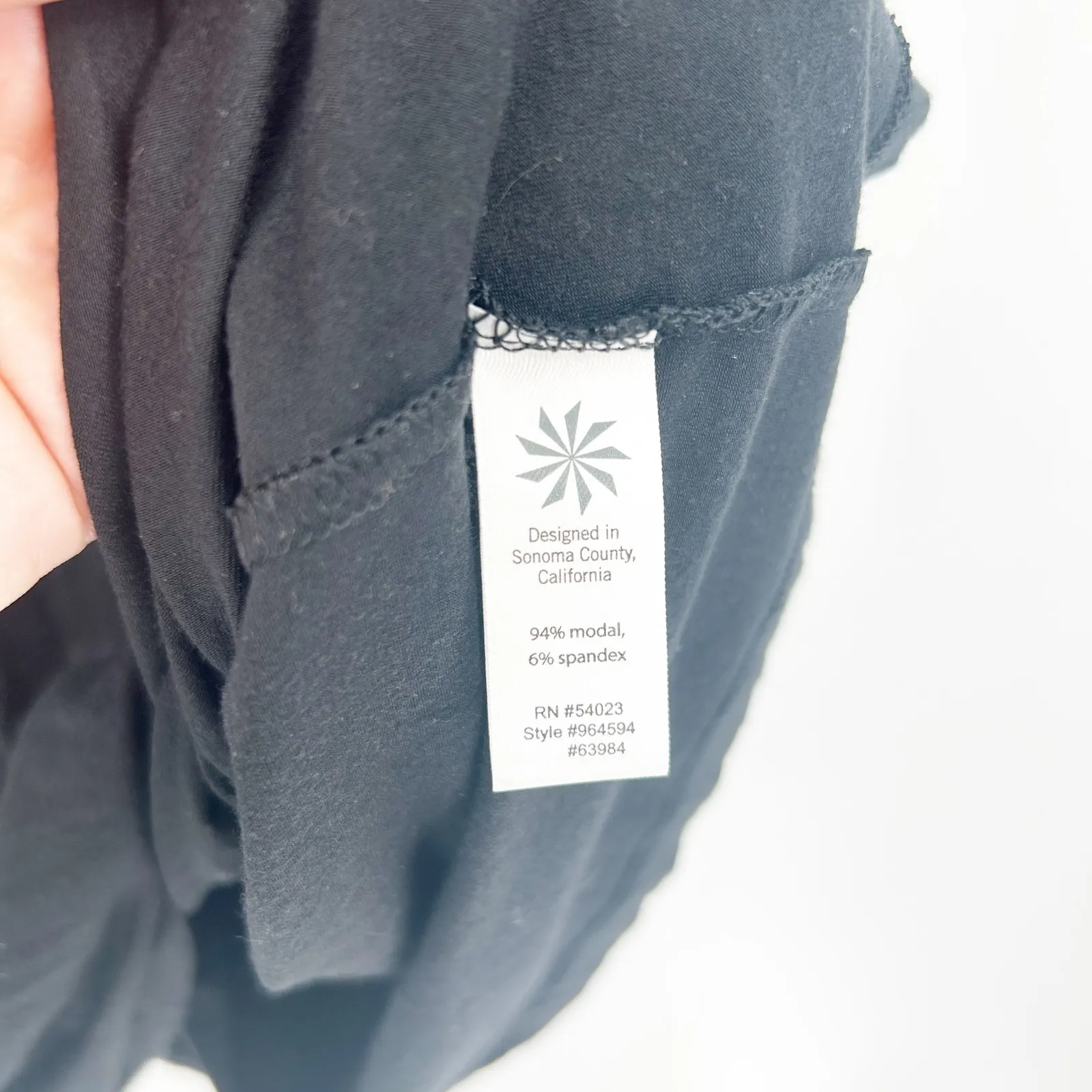 Athleta‎ Womens Santorini Active Buttery Soft Wide Strap Tank Dress Size S Black - Image 5