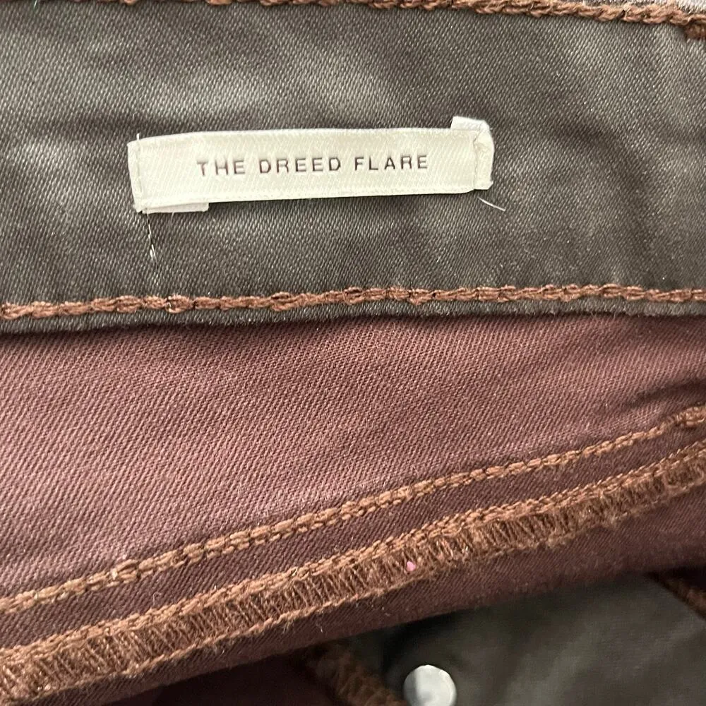 Zara The Dreed Flare Raw-Hem Coated Jeans - Size 8 - Image 7