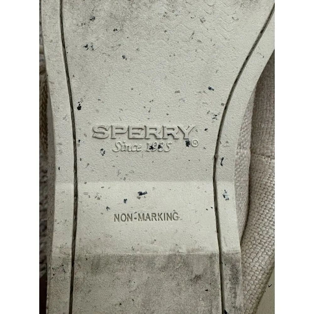 Sperry A/O 2-Eye Boat Shoe 100% Hemp/Ivory Women's Size 7 UK 4.6 Slip On Shoes - Image 9