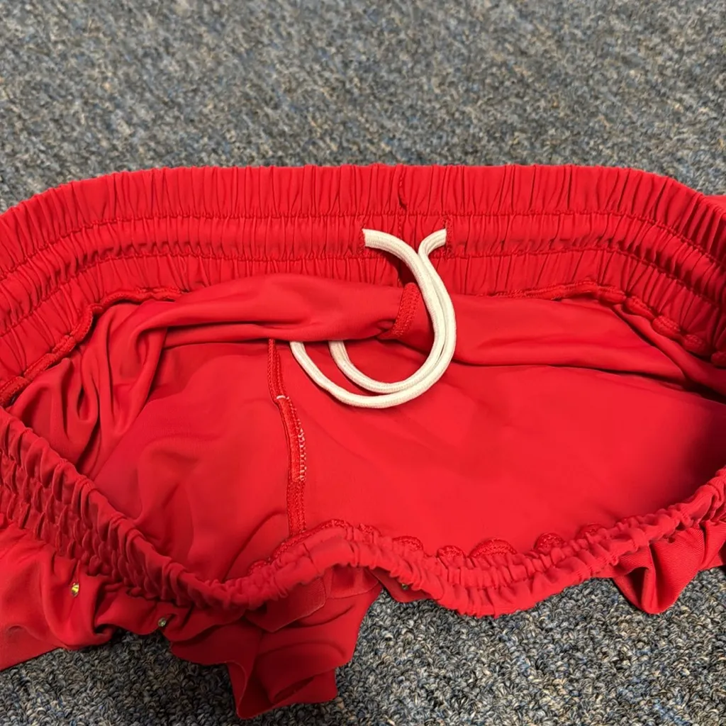 FAME Cheer Red Women's Butterfly Shorts with Sequin Detail Adult M Practice Wear Size M - Image 5
