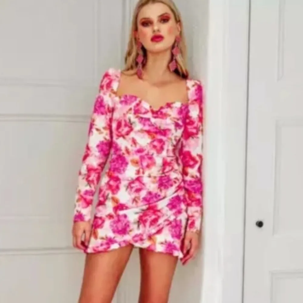 NEW Floral Handmade Sexy Multi Season Dress Med Small Stretchy Statement Sleeves Size undefined - Image 18