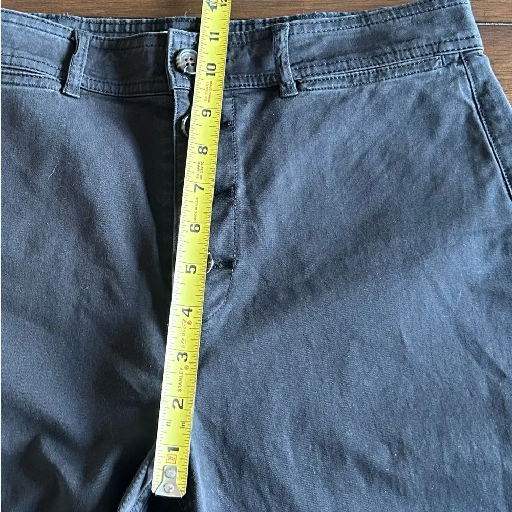 Everlane Black Wide Leg High Rise Button Front Jeans Size 4 - Image 8