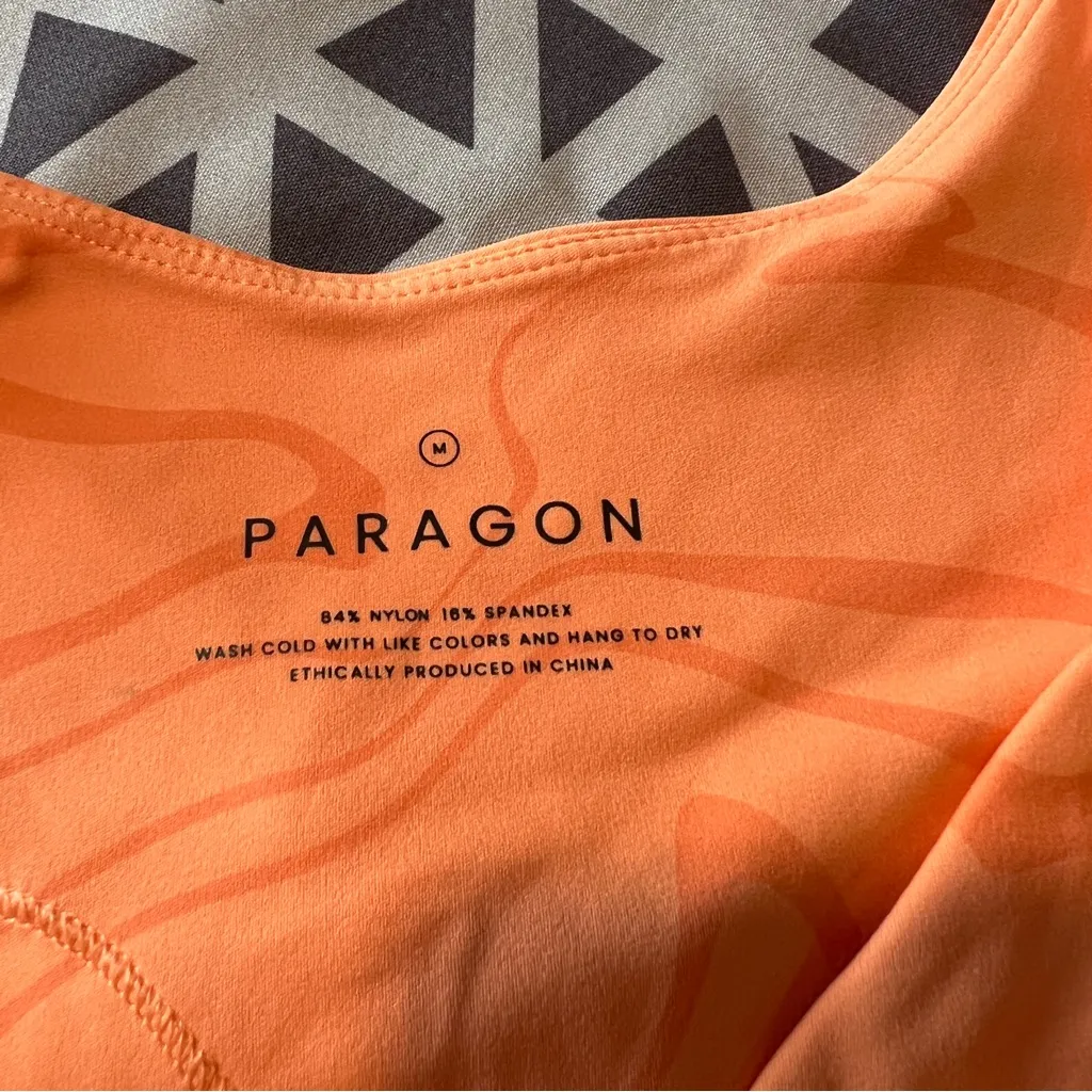 Paragon RecStretch DesB Infinite Long Sleeve Bra Orange Creamsicle‎ Crop Top M - Image 10