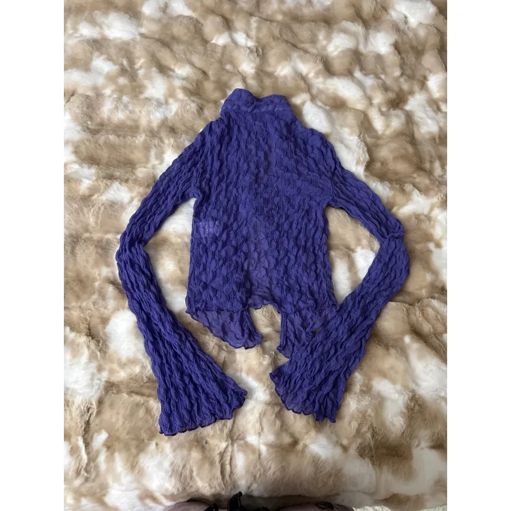Sweater see through Purple Size XS - Image 4