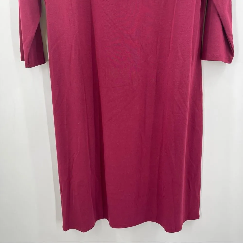 WHITE HOUSE BLACK MARKET Dress Size Medium Snap Detail Polished Knit Shift - Image 11