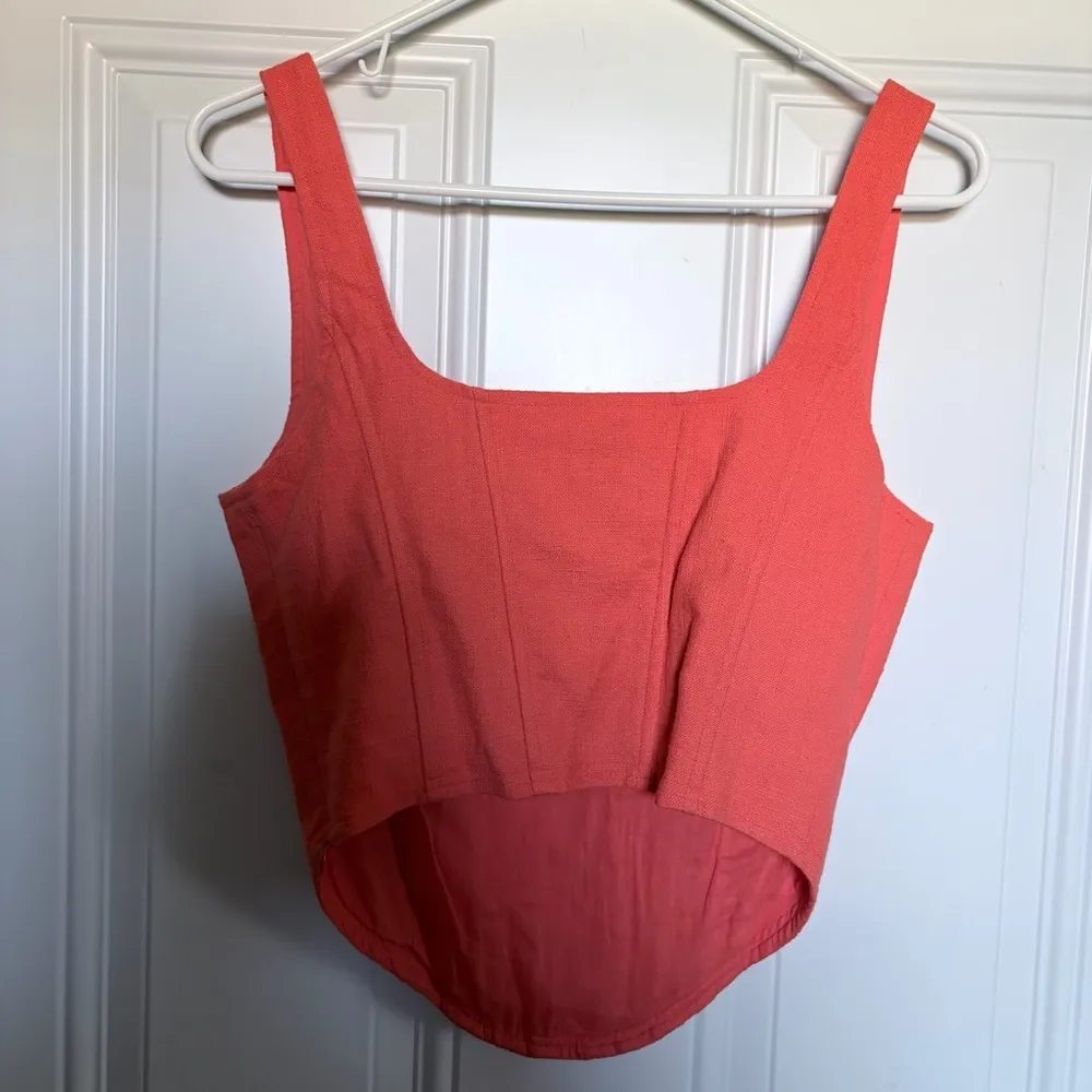 NWOT Aureta (Anthro) Orange Corset Top - Image 4