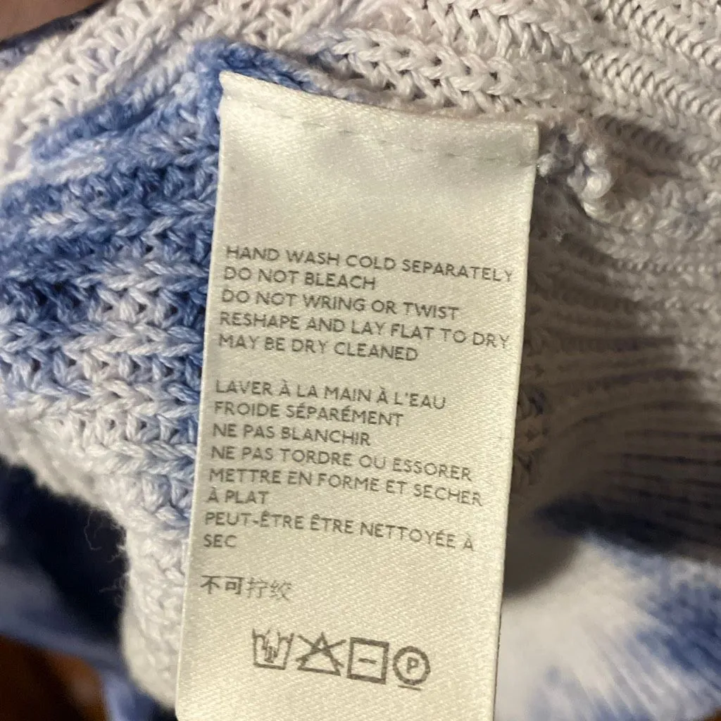 By Anthropologie V-Neck Tie-Dye Tight Knit Dolman 100% Cotton Sweater #759 - Image 10