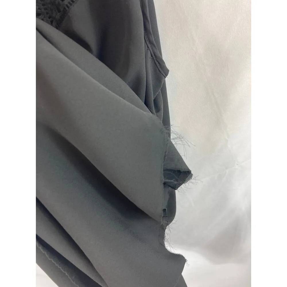 Dr2 Crochet Top Chiffon Dress Black Size Small - Image 4