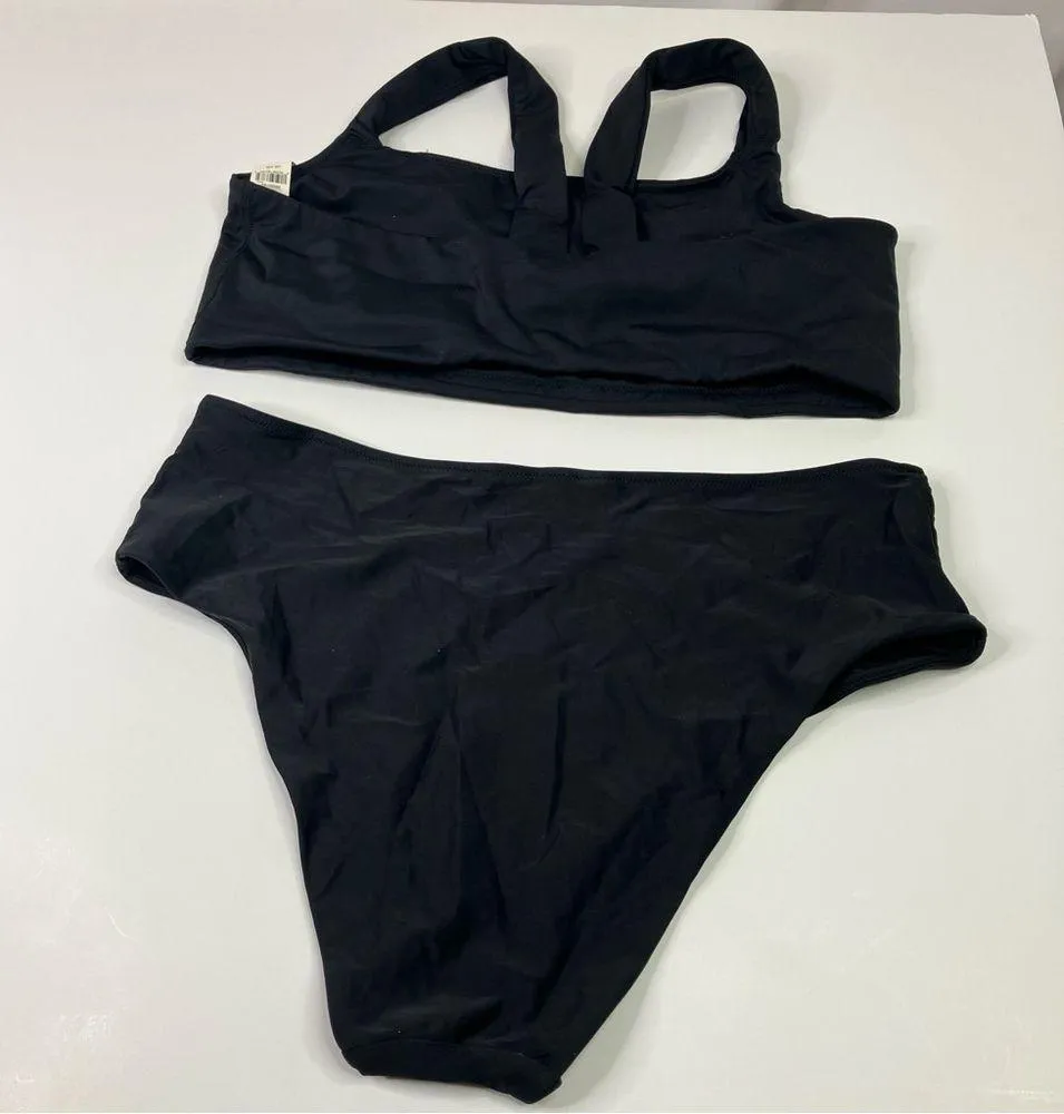 Aerie | Black Bikini Set Medium Support Top Cheeky Bottoms NWT Womens XXL - Image 3