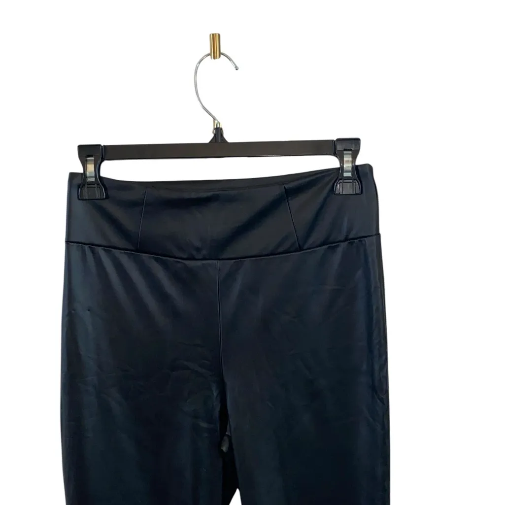 Guess  black faux leather leggings classic goth emo rocker basic fall edgy - Image 7