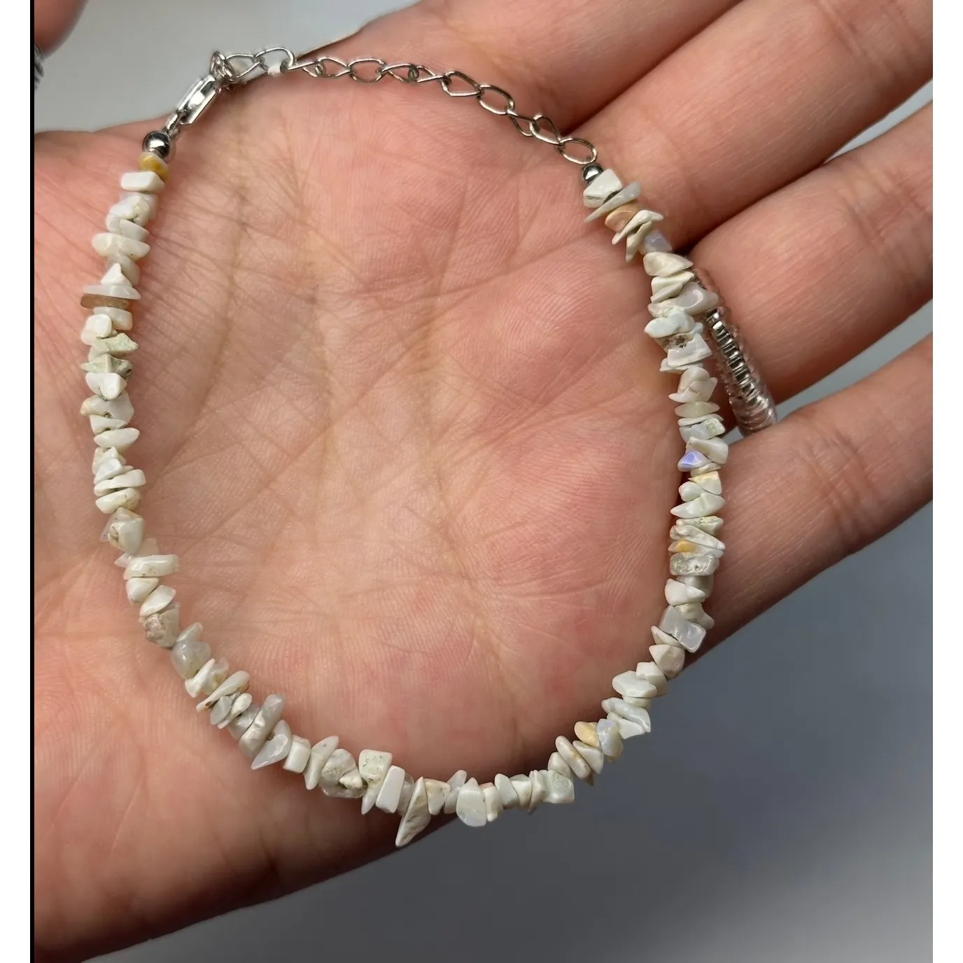 Australian Opal Chip Sterling Silver Bracelet - Image 2