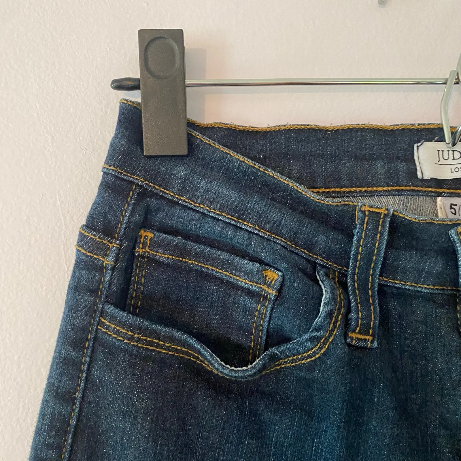 Judy Blue Skinny Fit Dark Wash Jeans Made in USA Preppy Women's size 5 / 27 - Image 5