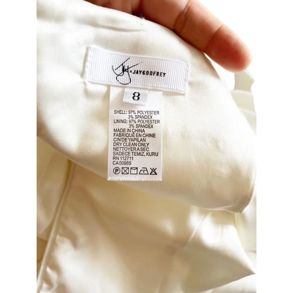 JAY GODFREY Chiffon Cape Mini Dress V - Image 8