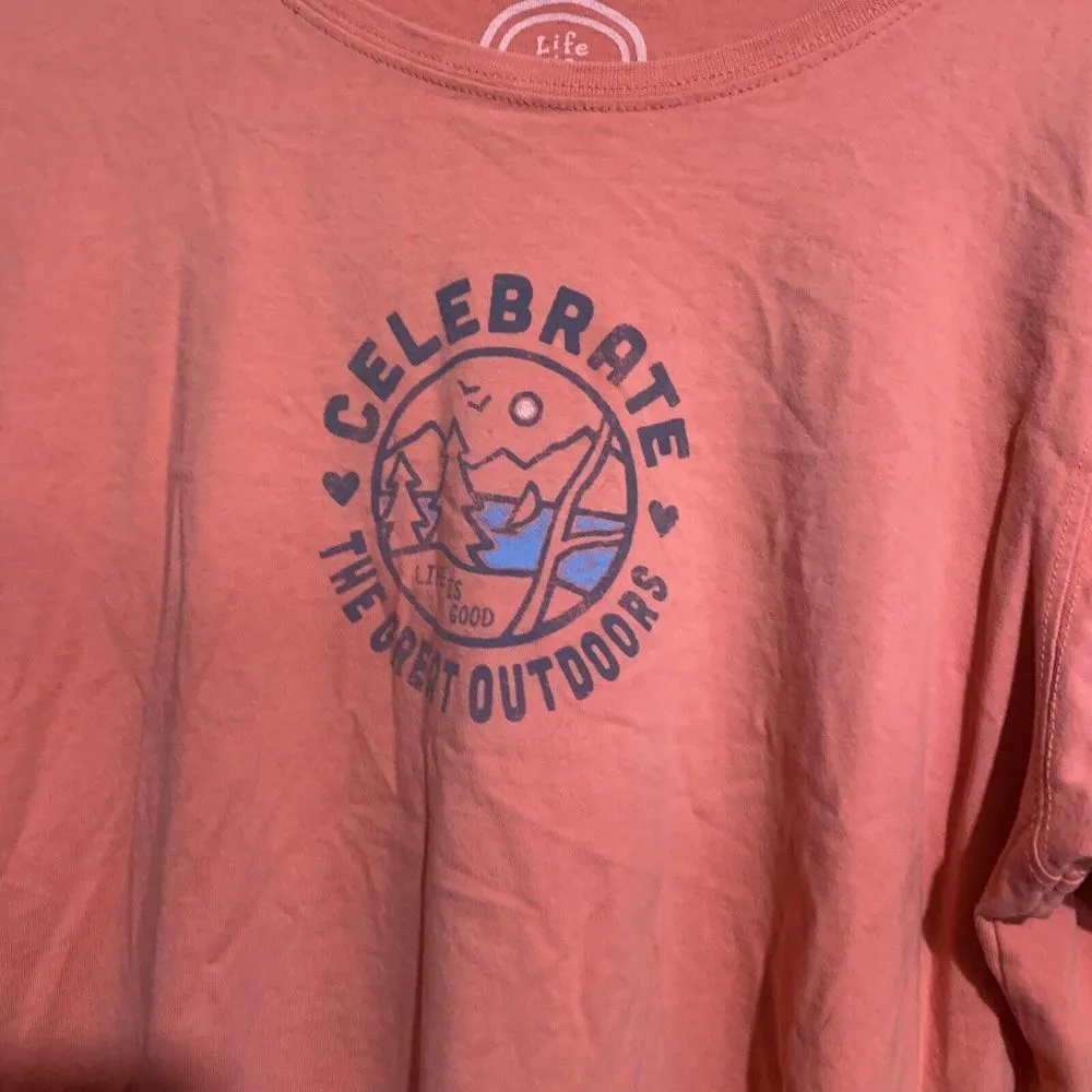 Life Is Good Womens Size Large Celebrate The Great Outdoors Graphic Classic Tee - Image 3