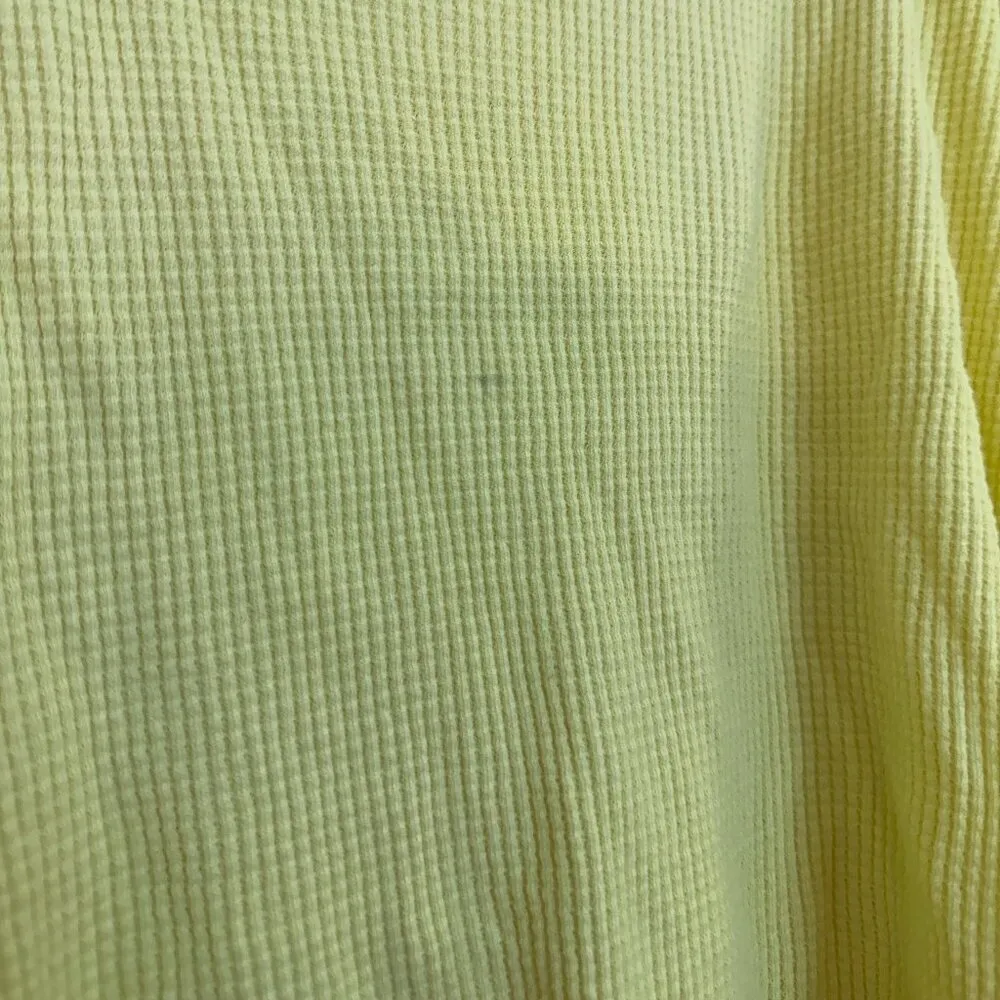 FREE PEOPLE Microphone Drop-Shoulder Cotton Thermal Top in Lemon Grass X-Small - Image 8