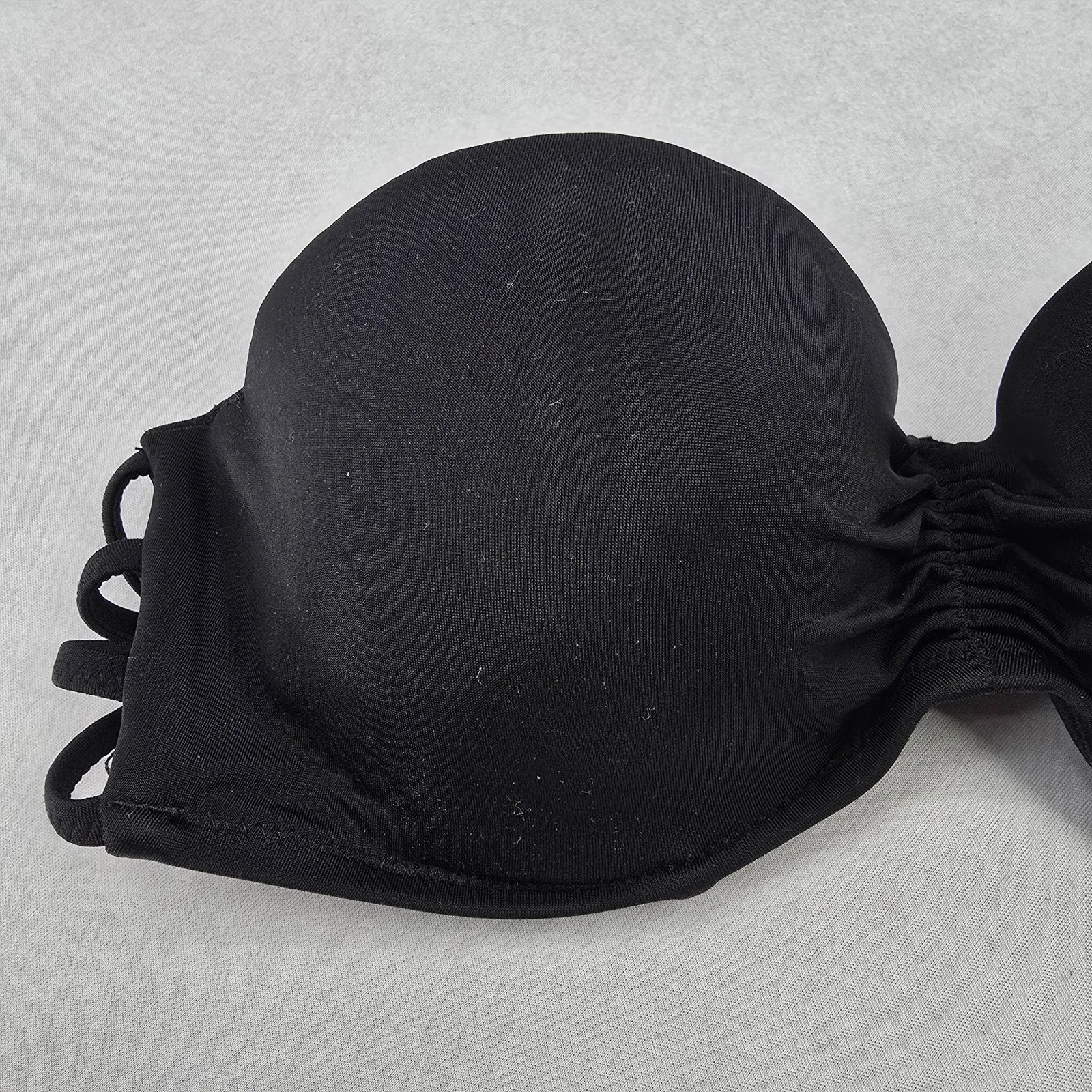 Shade & Shore Black Padded Strapless‎ Swim Sports Bra Beach Bikini Top 34C - Image 4