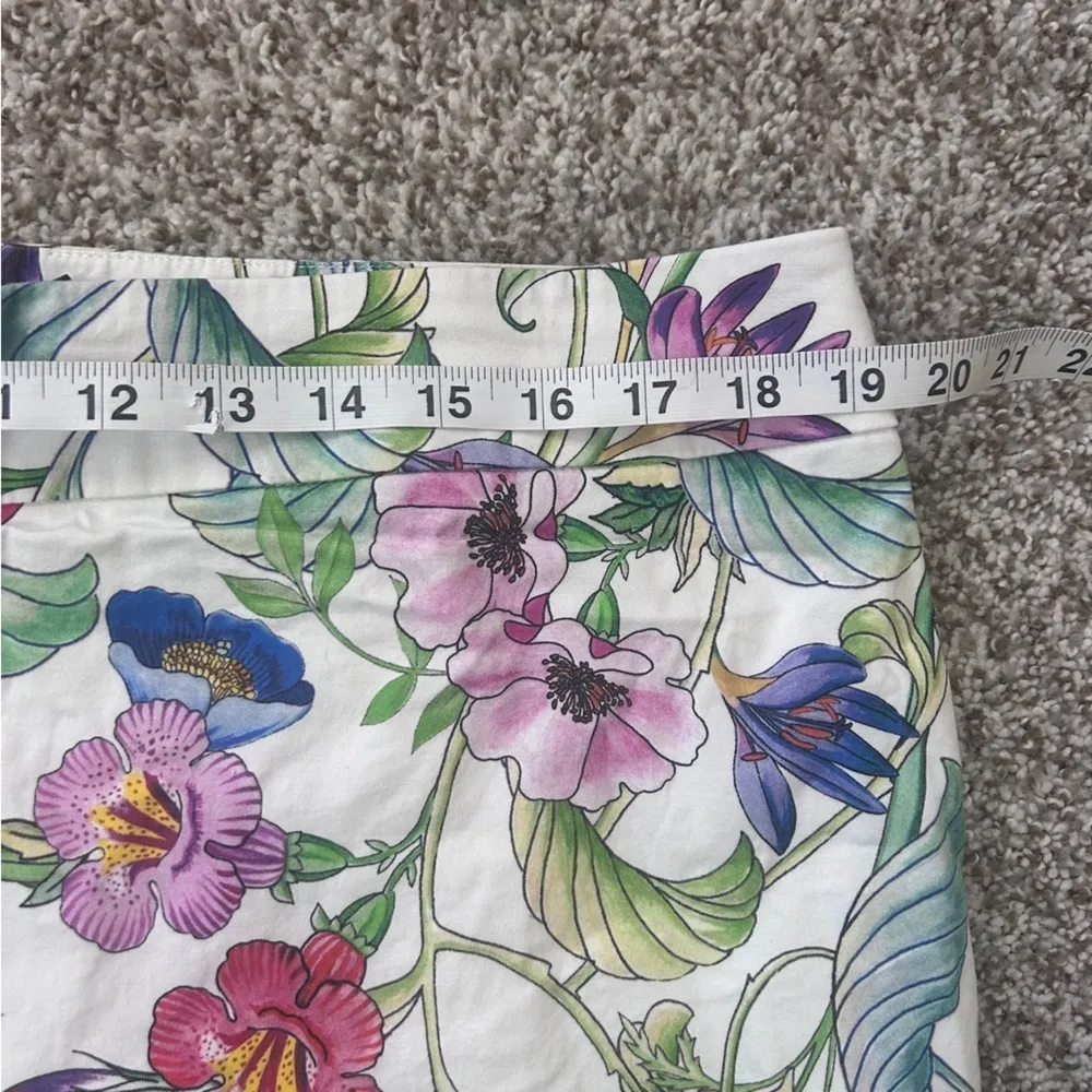 Ann Taylor Factory Floral Print Pencil Skirt Mini Formal Spring Colorful Formal - Image 6