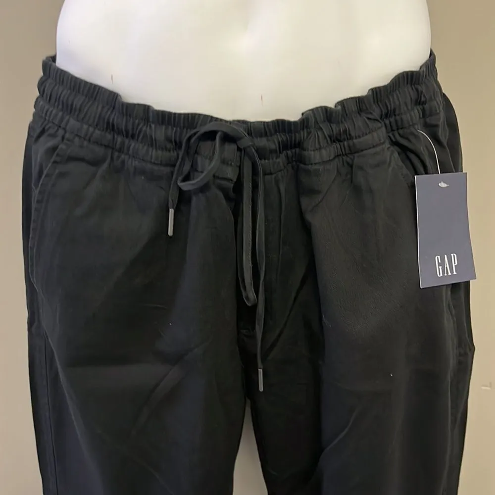 Gap Black Women’s Pull On Cargo Twill Joggers with Drawstrings and Back Pockets- - Image 4