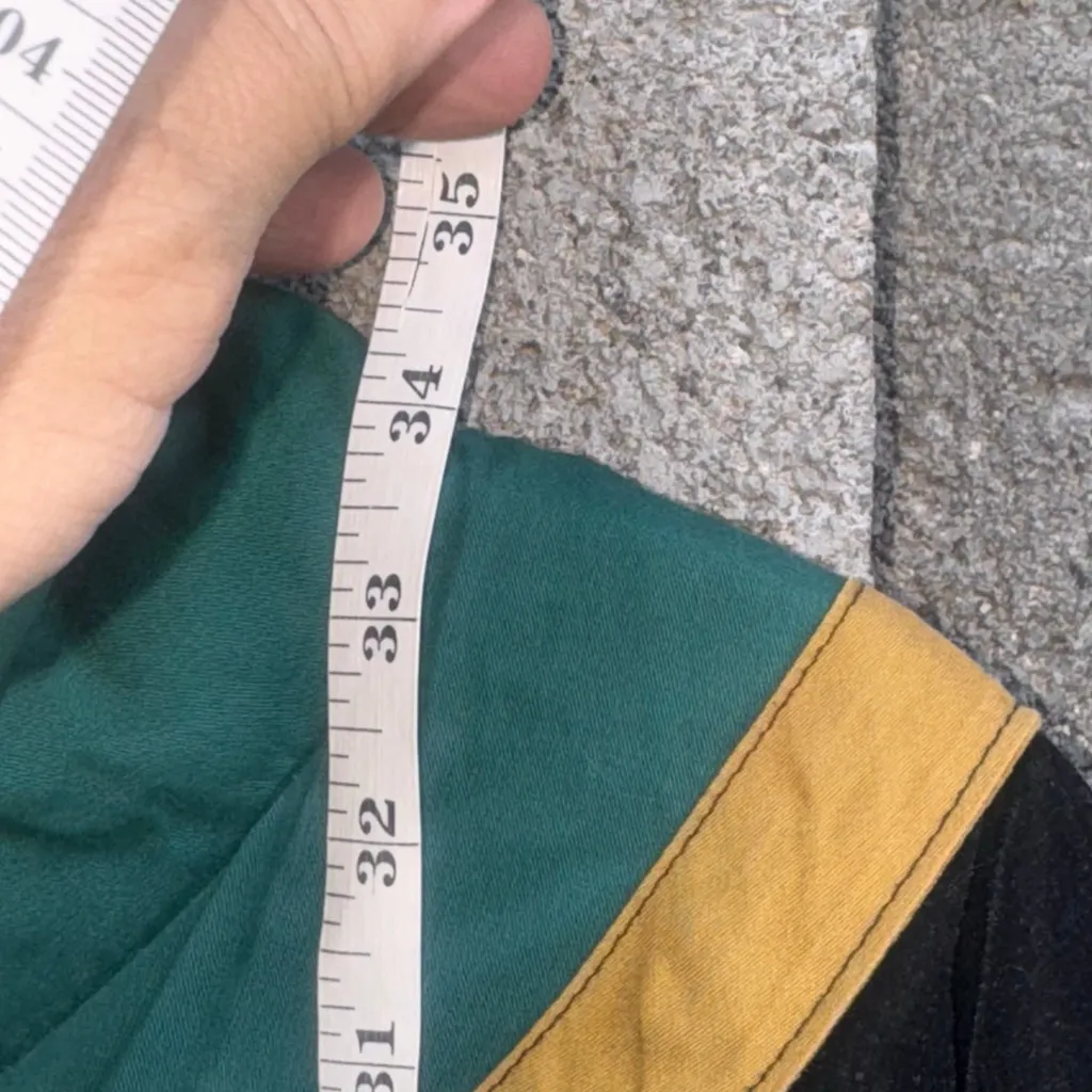 Vintage Triple F.A.T. Goose Puffer Jacket M Teal Black Velvet Blue Size M - Image 10