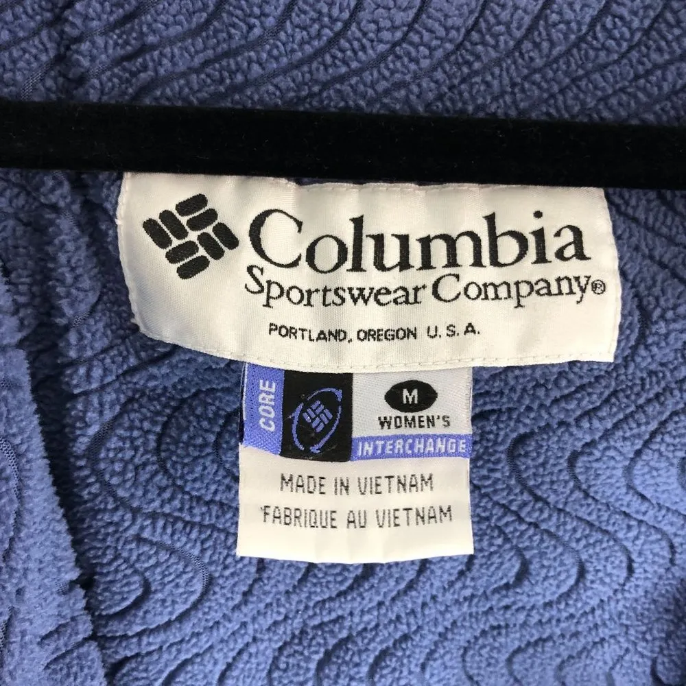 Columbia Womens Interchange Jacket Fleece Liner Zip Out Colorblock Blue M - Image 4