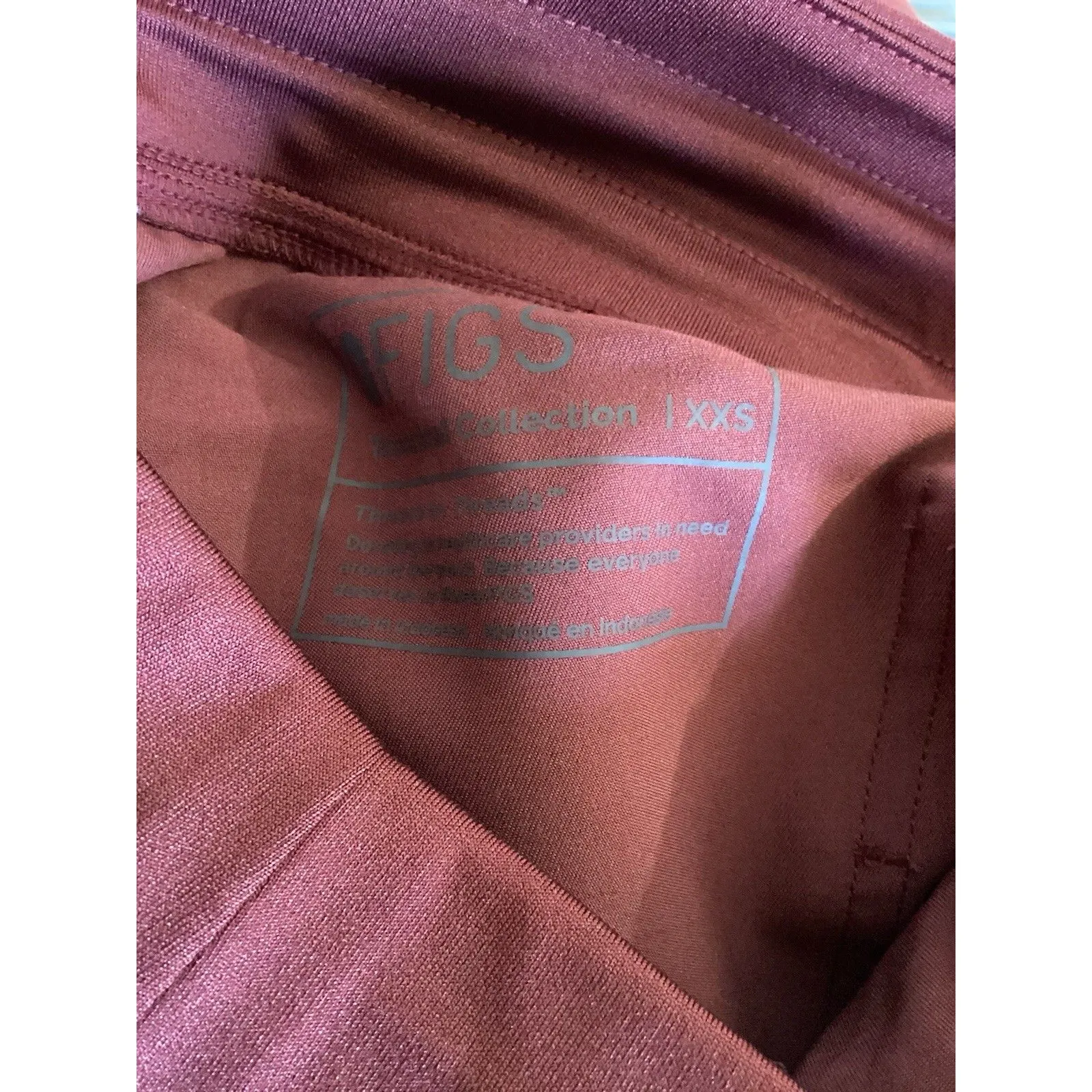 FIGS Scrub Pants Womens XXS Crimson Red Zamora High Waisted Jogger Cargo Pockets - Image 6