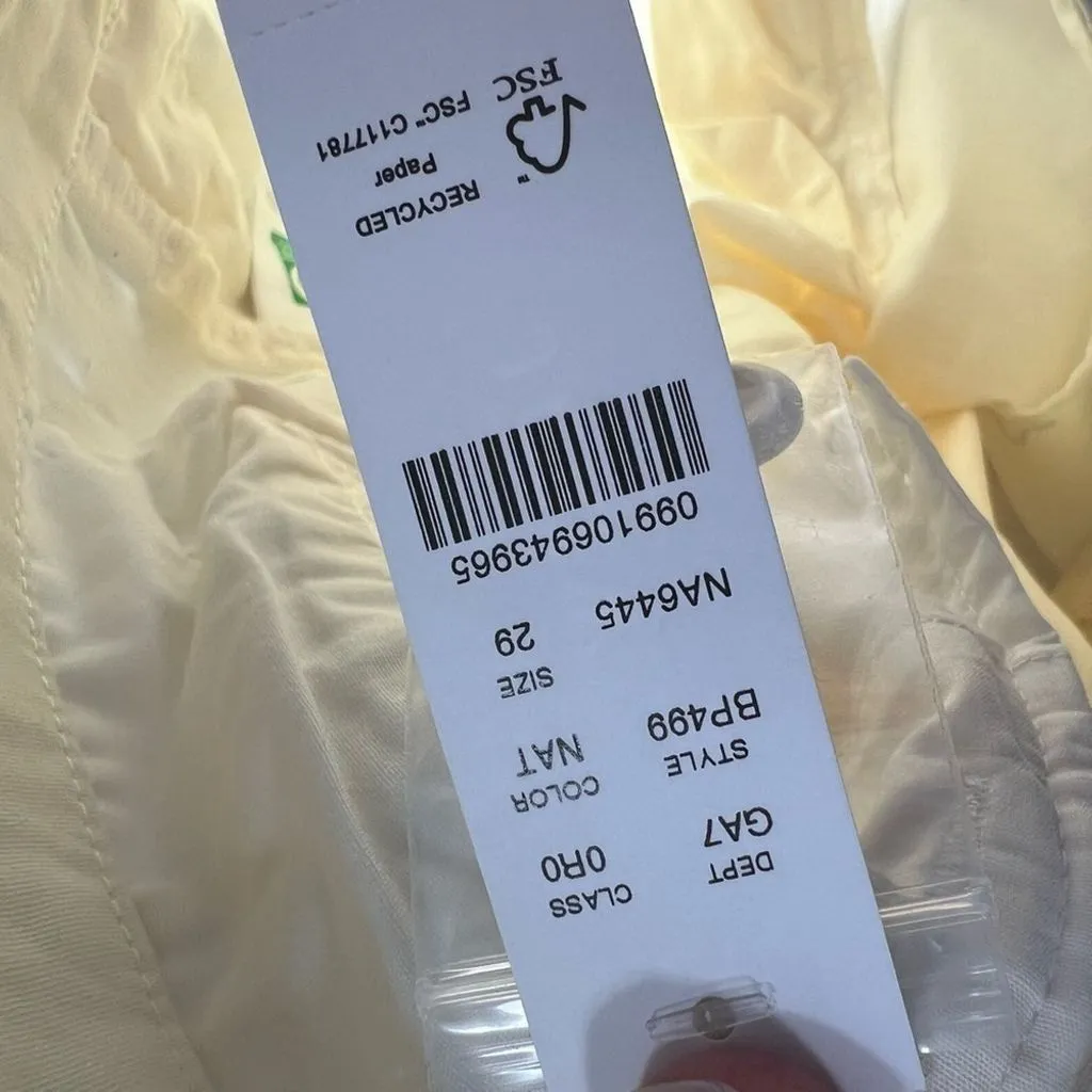 NWT J. Crew Sailor Heritage Chino Pants Cream Size‎ 29 Preppy Nautical Classic - Image 9