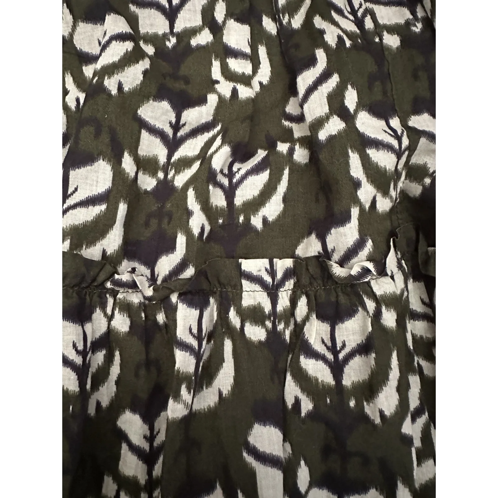 American Eagle Outfitters green and white patterned babydoll dress Size XXL - Image 7