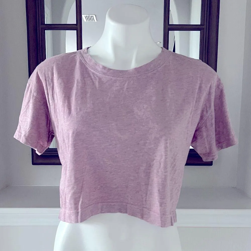 Sundown Rosemary 2-Piece Cropped Tee & Scrunchie Pink Heather Size XL NWT - Image 5