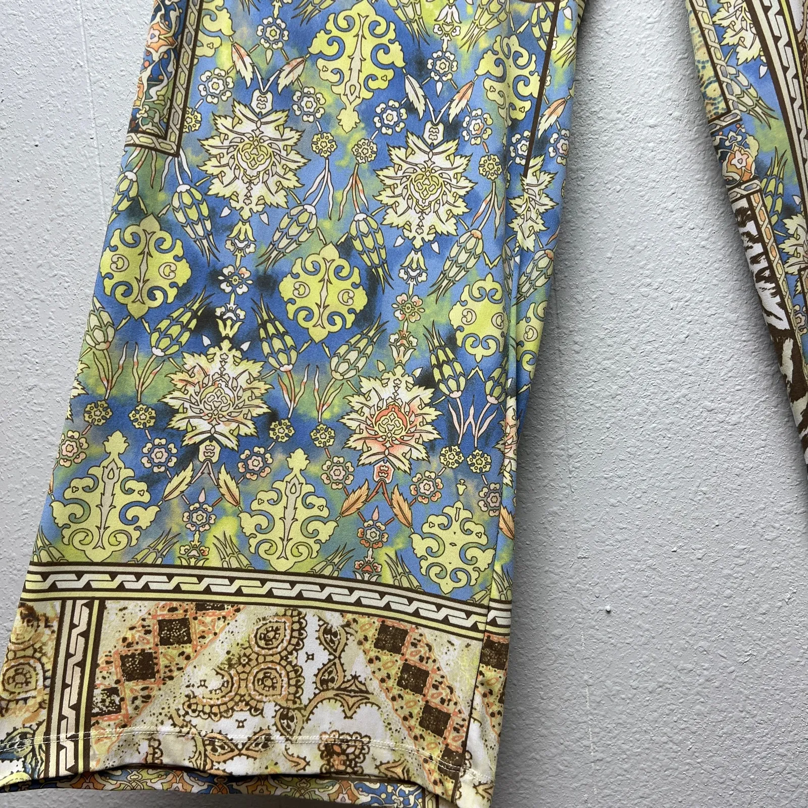 Chico's Patchwork Pull On Womens Pants Large Bohemian Free Spirited Hippie Beach - Image 11