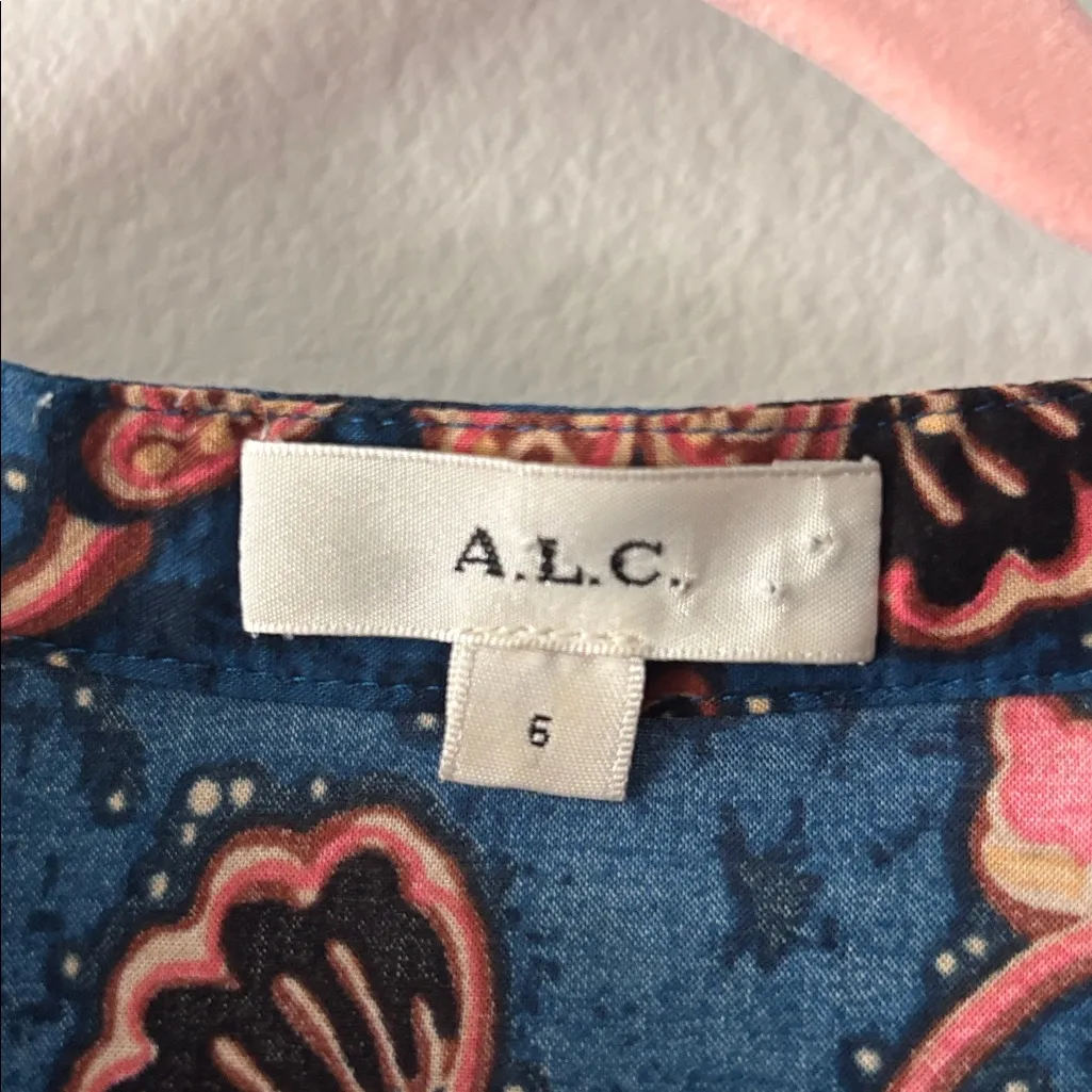 A.L.C. Marci Paisley Puff Sleeve Blouse - Image 2