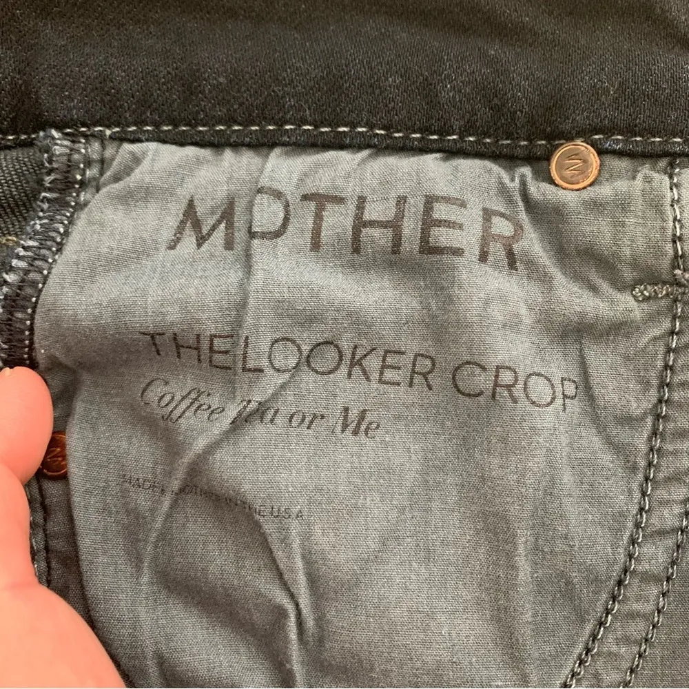 Mother The Looker Crop Coffee, Tea or Me Wash Jeans Size 25 - Image 4