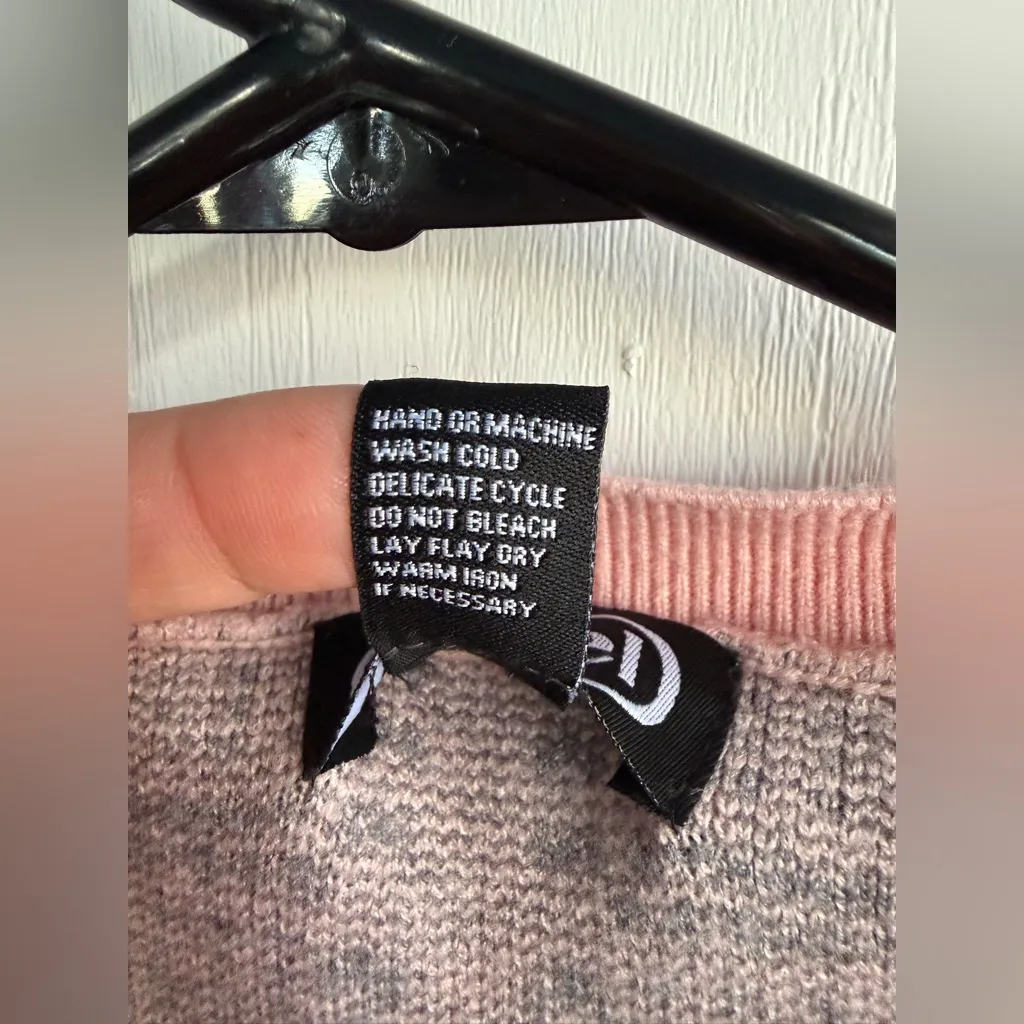 CASHEL Pink Knit Sweater Dress M/L Geometric Pattern Long Sleeve Soft Warm Black Size undefined - Image 6