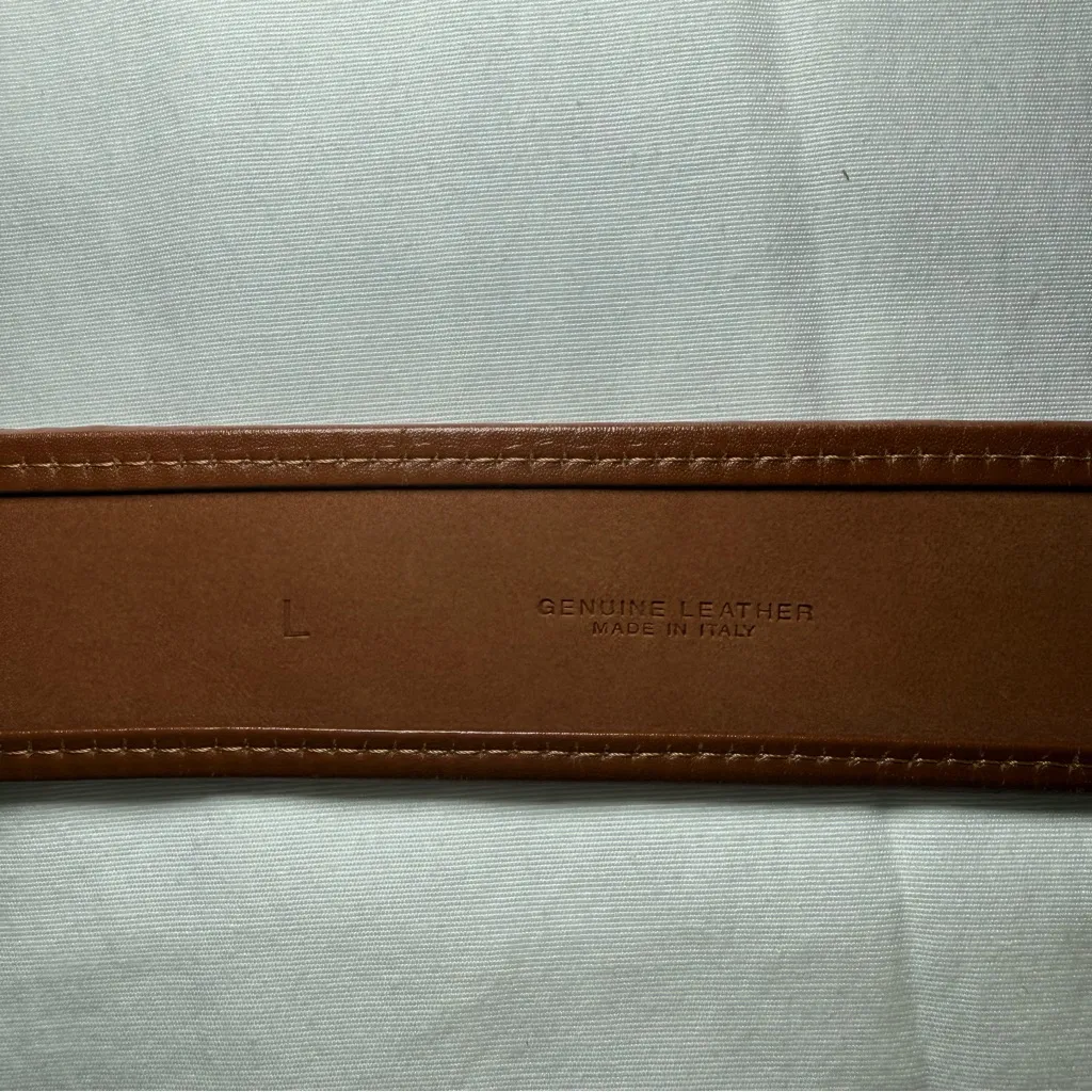 Vintage BROOKS BROTHERS Italy Woven Leather Women's Belt Brown Large Classic - Image 6