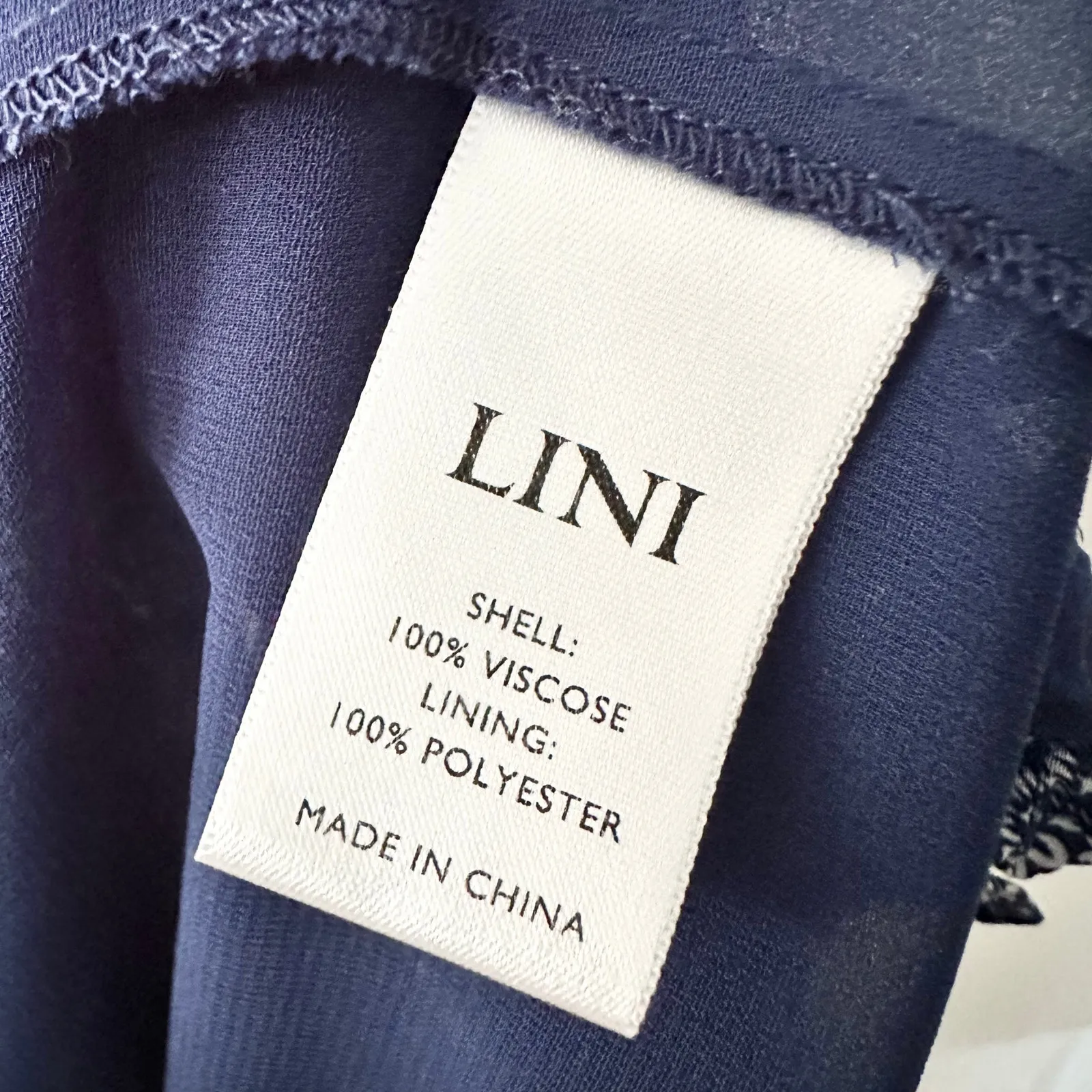 Lini Blue Stacey Ikat Geometric Print Flutter Sleeve Smocked Waist Mini Dress XS - Image 8