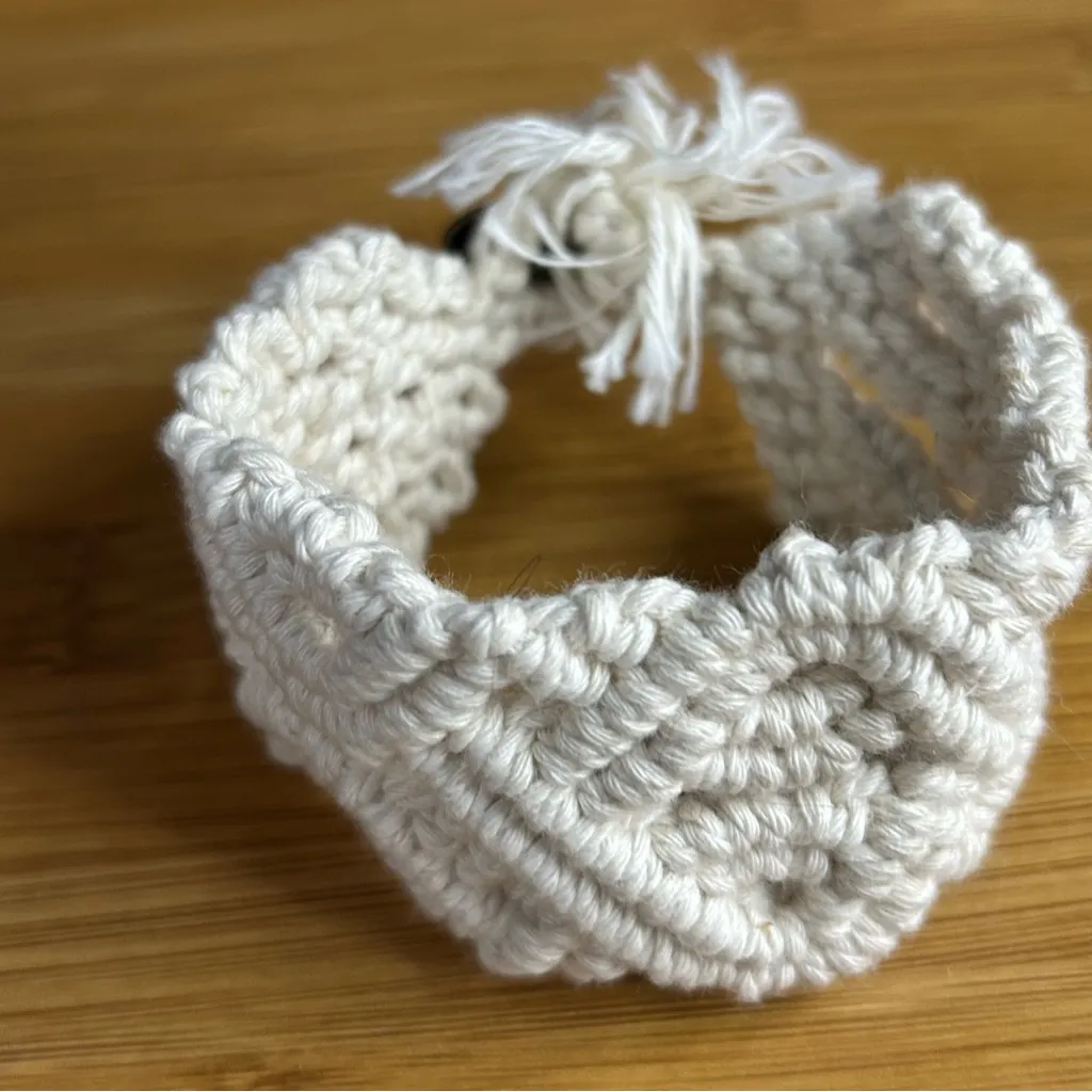 Elegant Cream Braided Bracelet White - Image 3