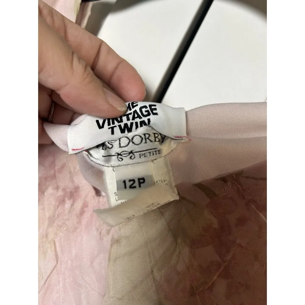 Miss Dorby Women's Short Sleeve Cottagecore Fairycore Floral‎ Maxi Dress Sz 12P Pink - Image 6