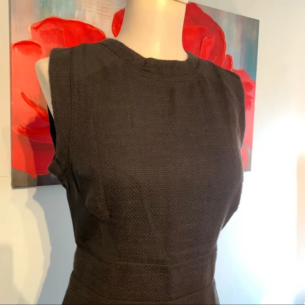 Club Monaco Size 2 Sleeveless Sheath Tweed Waffle Dress Sample Sale NWOT - Image 3