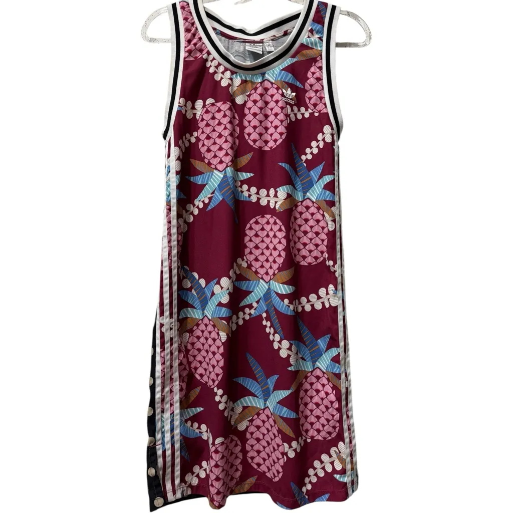 ADIDAS x FARM RIO‎ COLLAB PINEAPPLE POLKA DOTS ATHLEISURE TANK DRESS Size Small - Image 5