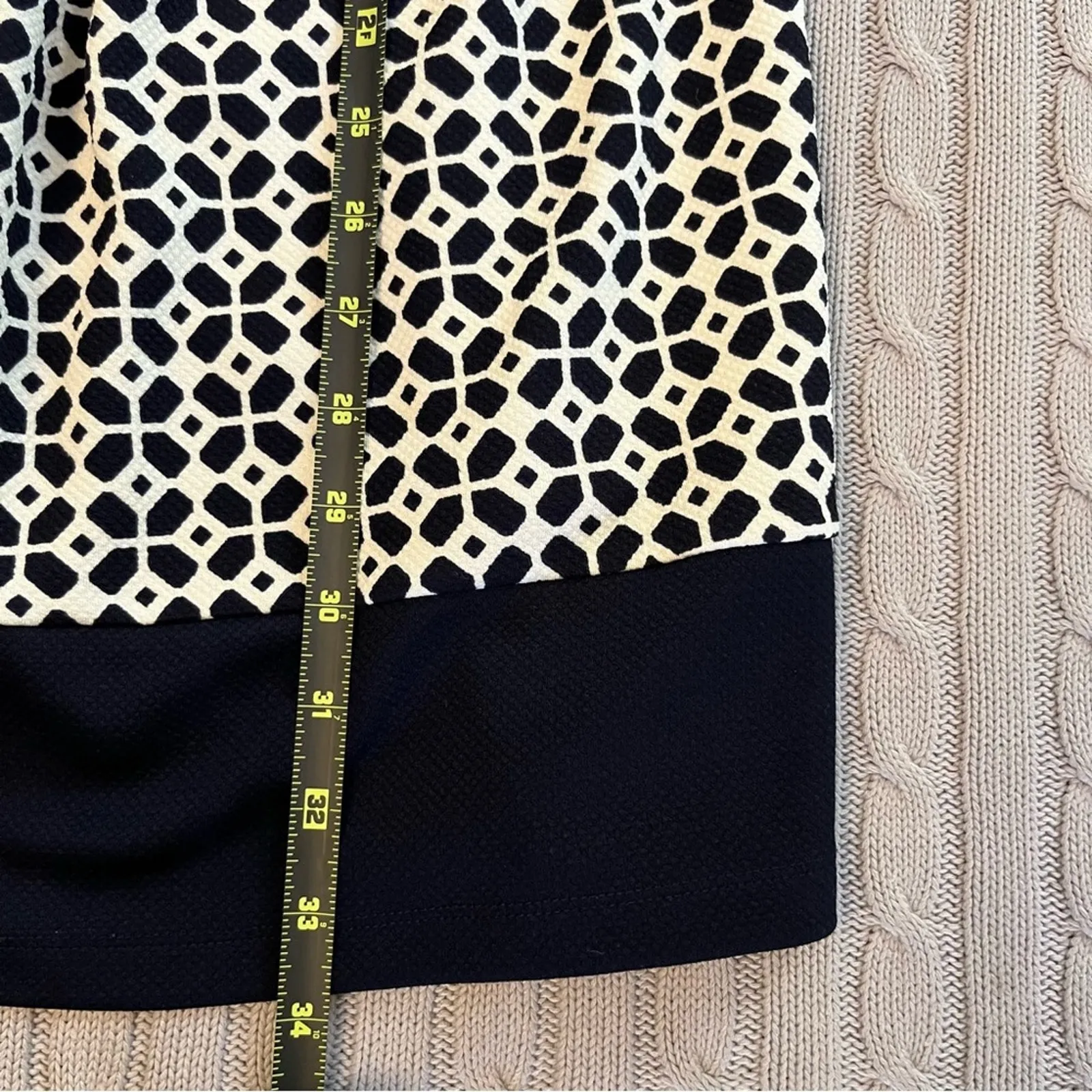 Kalijati Women’s Navy Blue & White Geometric Sleeveless Dress Size Small - Image 7