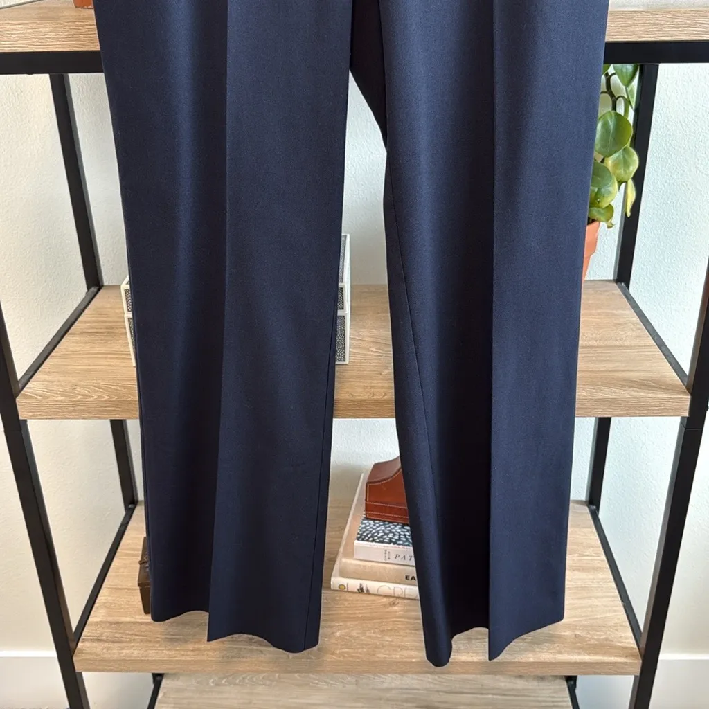 Ann Taylor Signature Mid-Rise Navy Bootcut Woven Career Dress Pant Trouser, 12 - Image 3