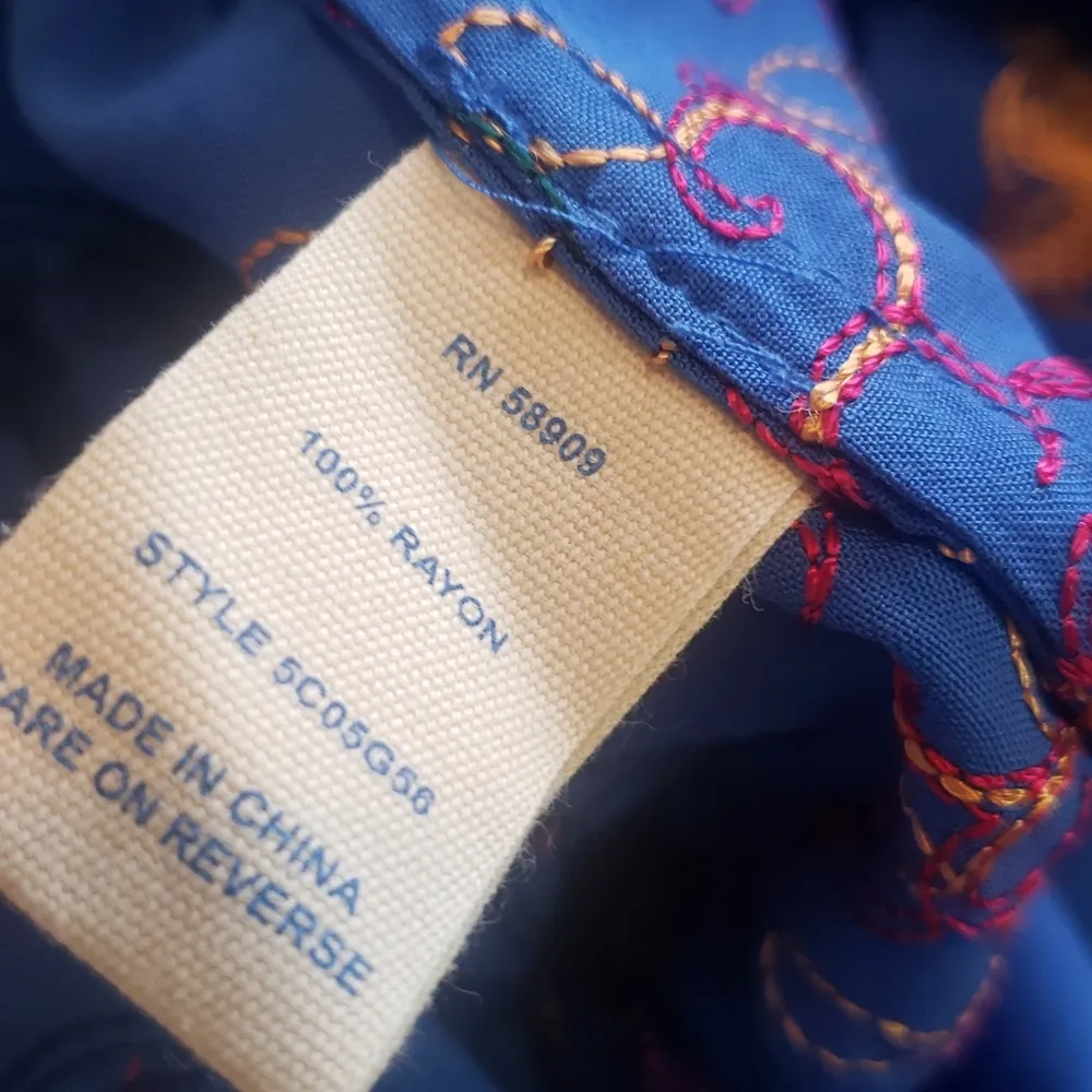 COPY - Chelsea & Violet blue embroidered tie back dress new! Y2k - Image 9