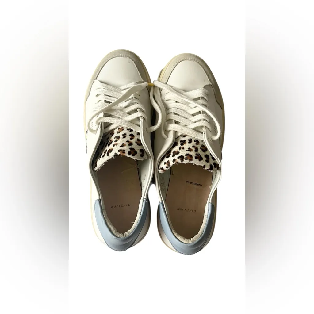 Axel Arigato White Sneakers with Leopard Detail Size 9.5 - Image 3