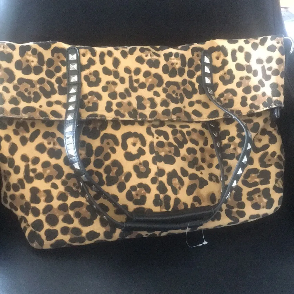 David Jones  Leopard Studded Bag Shopper or fold - Image 5